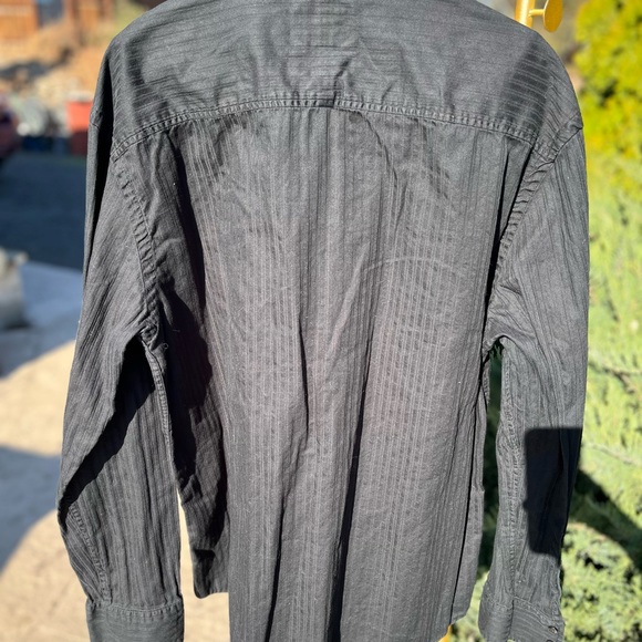 Mens XXL MARC ECKO BLACK LONG SLEEVED BUTTON UP SHIRT - Picture 6 of 8